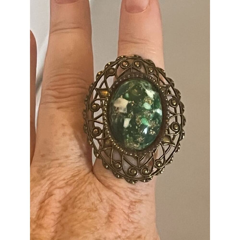 C1940s Adjustable Statement Ring 1.75"